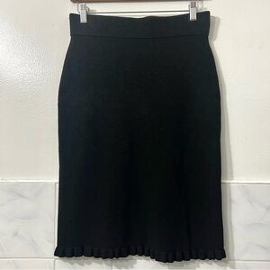 Club Monaco Black Midi Length Bodycon Skirt Small Office Career Business Casual